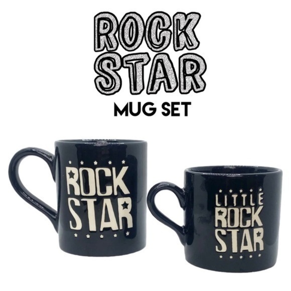 Rockstar Mug set Big Mug Little Mug novelty gift set new Father’s Day birthday - Picture 5 of 5